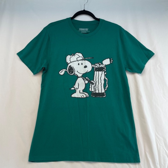 Peanuts Snoopy Golf T-Shirt Green Men’s Unisex Size Medium - Picture 8 of 10